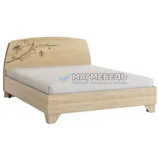 Двуспальная кровать Виктория-1 160х200 дуб сонома