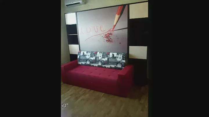 Видео отзыв www.интеллект-мебель.рф Вертикальная шкаф*кровать с диваном "Виктория Н*160"