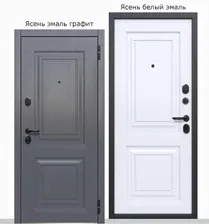 Входная дверь Виктория ясень эмаль графит