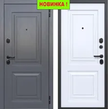 Входная стальная дверь Виктория Ясень эмаль графит, Ясень белая эмаль