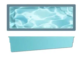 Композитный бассейн Admiral Pool Виктория 6 6x3,6 м глубина 1,20-1,7 м (кварцевый)