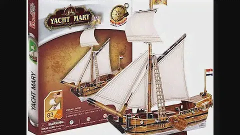 3D пазлы CubicFan - сборка Яхта Мари (Yacht Mary)