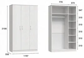 Шкаф платяной Виктория ВИ-09 G137041 в Екатеринбурге