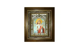 Икона Виктория Солунская, 14x18 см, в деревянном киоте 20х24 см, арт вк-4680